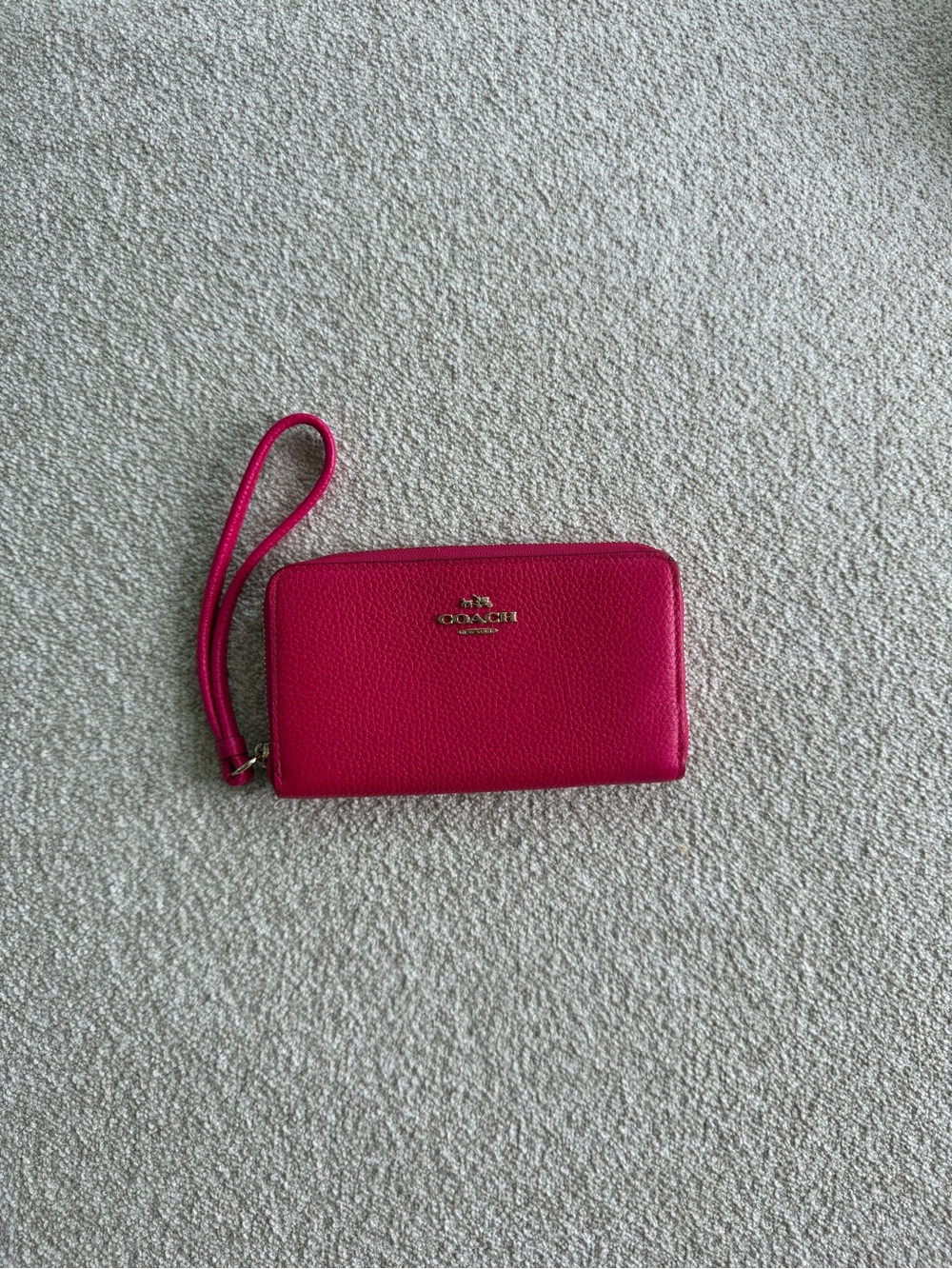 Hot Pink Coach Wristlet